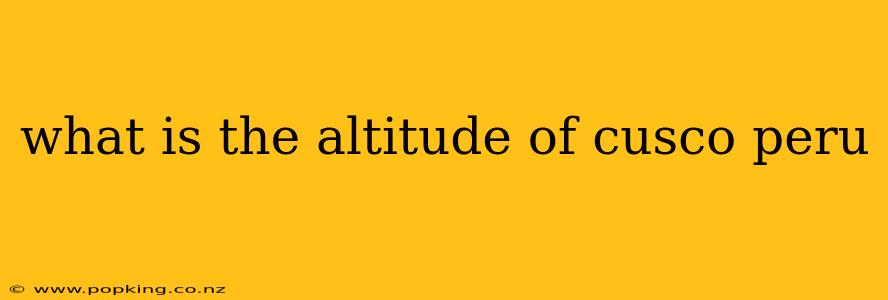 what is the altitude of cusco peru