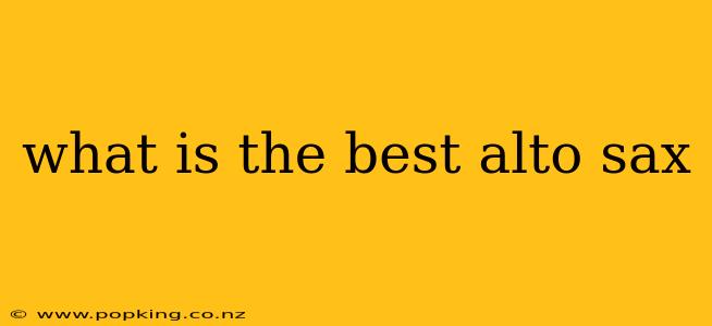 what is the best alto sax