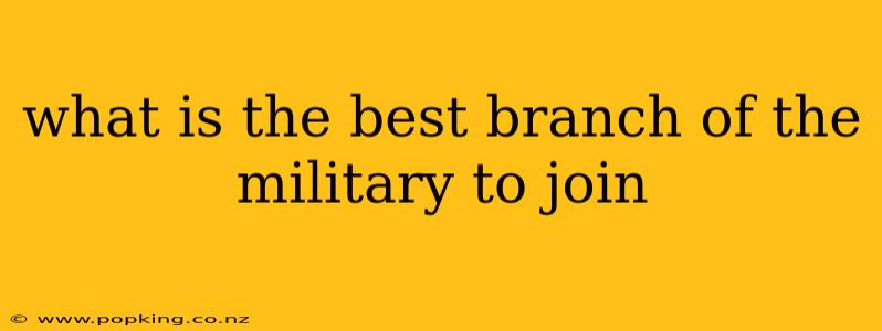 what is the best branch of the military to join
