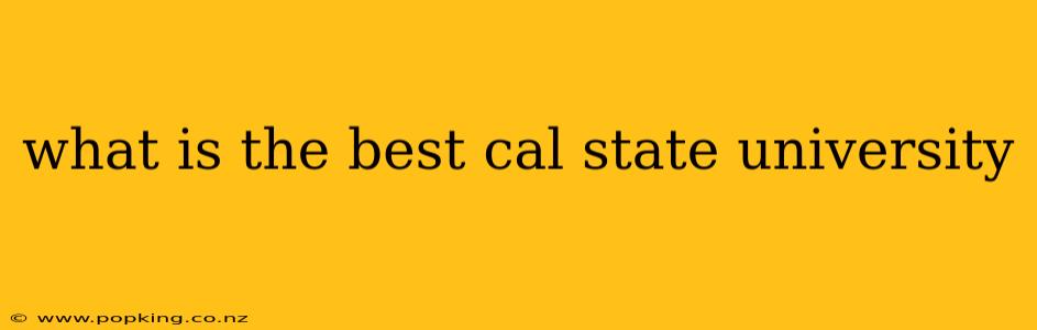 what is the best cal state university