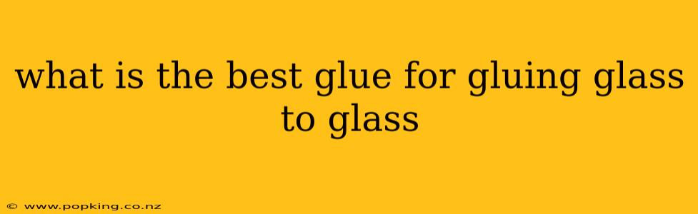 what is the best glue for gluing glass to glass