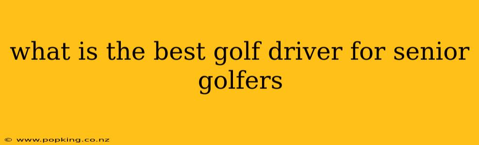 what is the best golf driver for senior golfers