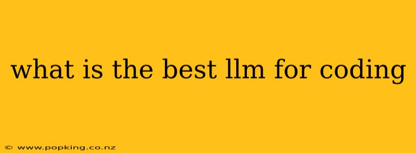 what is the best llm for coding