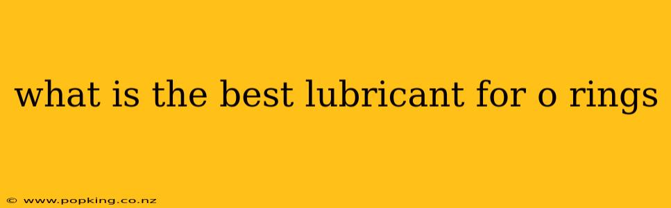 what is the best lubricant for o rings