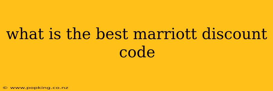 what is the best marriott discount code