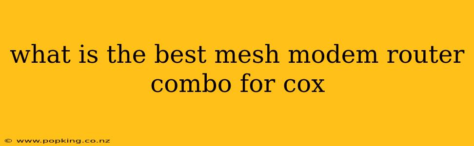 what is the best mesh modem router combo for cox
