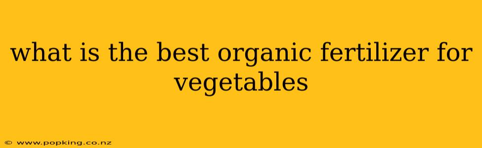 what is the best organic fertilizer for vegetables