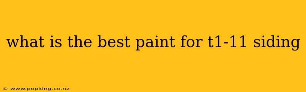 what is the best paint for t1-11 siding