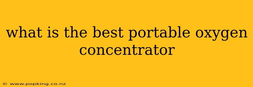 what is the best portable oxygen concentrator