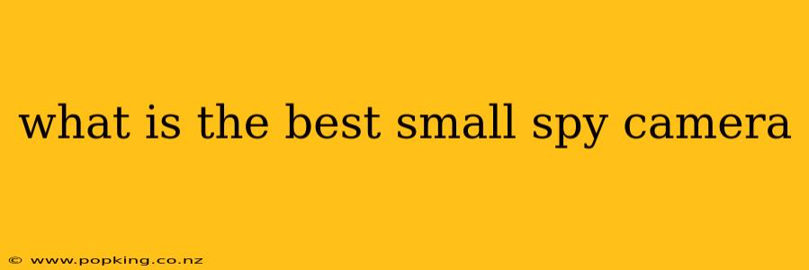 what is the best small spy camera
