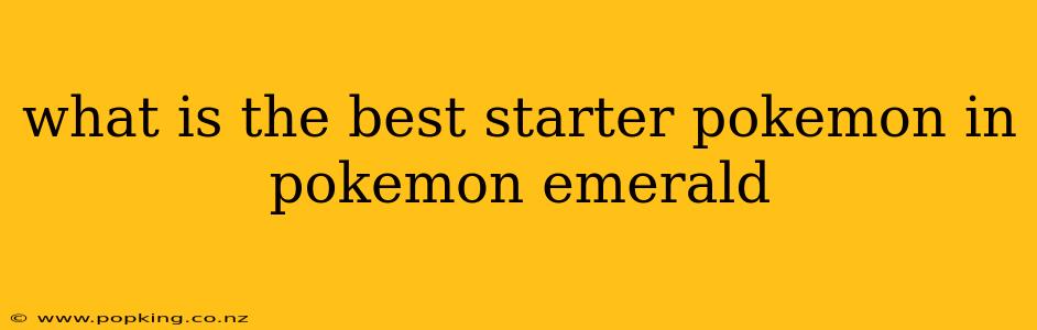 what is the best starter pokemon in pokemon emerald
