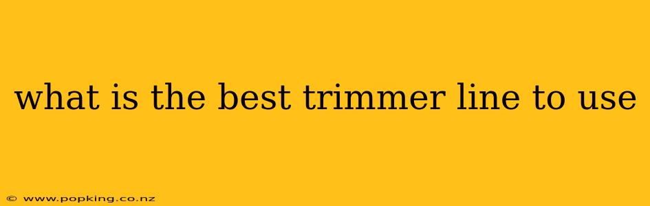 what is the best trimmer line to use