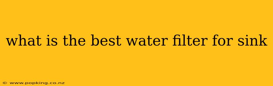 what is the best water filter for sink