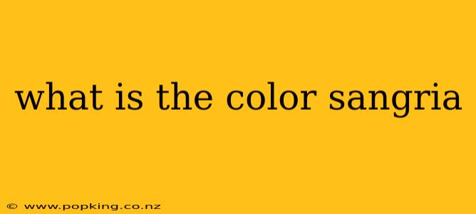 what is the color sangria