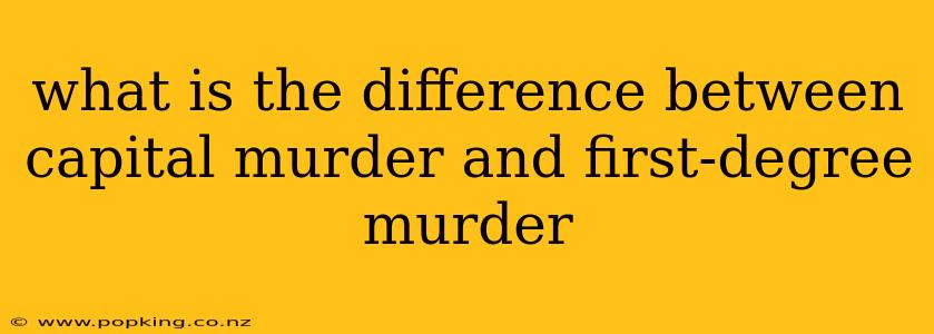 what is the difference between capital murder and first-degree murder
