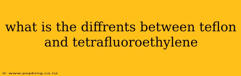what is the diffrents between teflon and tetrafluoroethylene