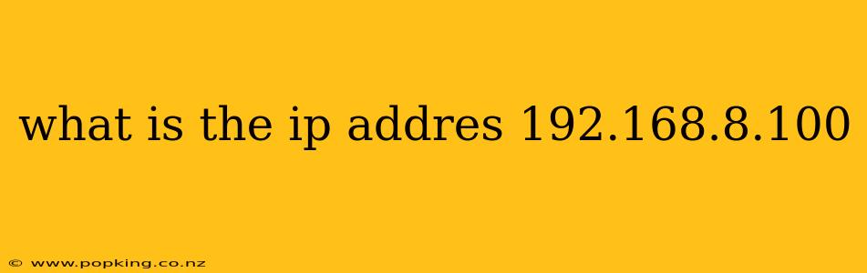 what is the ip addres 192.168.8.100