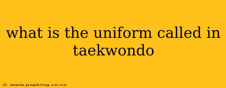 what is the uniform called in taekwondo