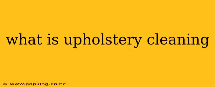what is upholstery cleaning