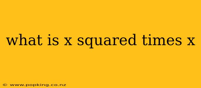 what is x squared times x