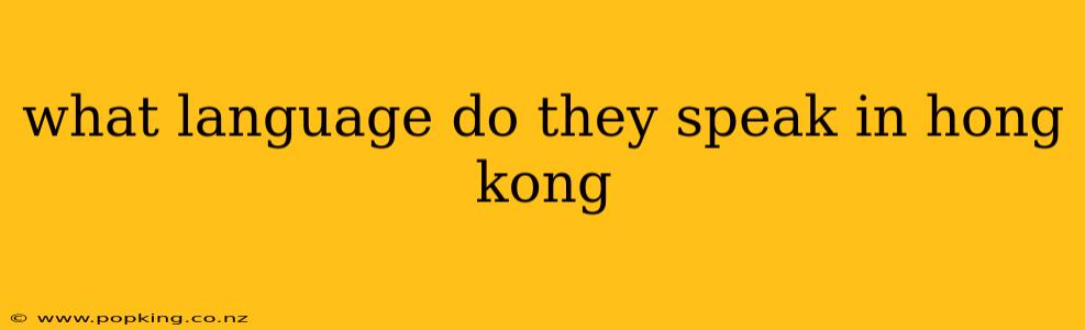 what language do they speak in hong kong