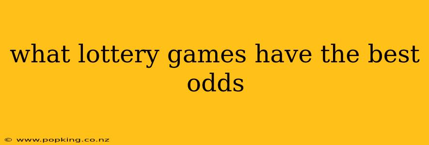 what lottery games have the best odds