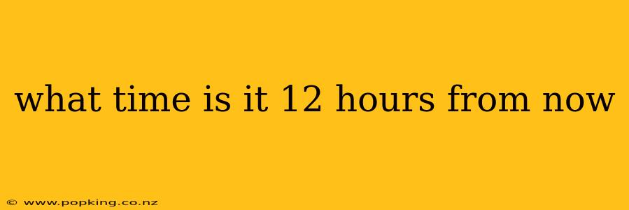 what time is it 12 hours from now