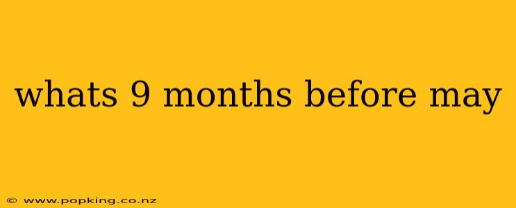 whats 9 months before may