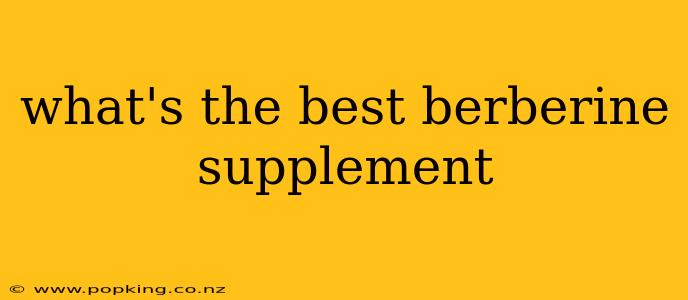 what's the best berberine supplement