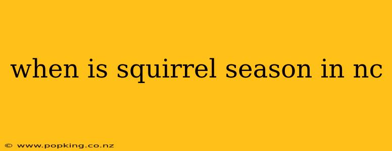 when is squirrel season in nc