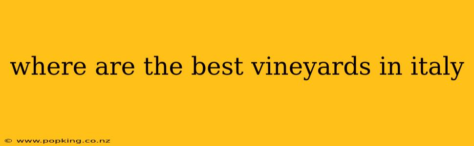 where are the best vineyards in italy