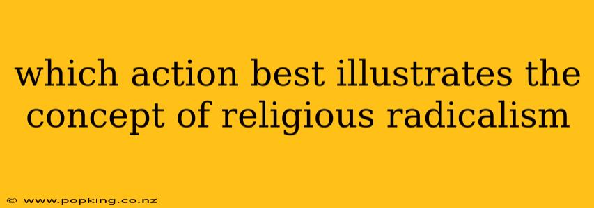 which action best illustrates the concept of religious radicalism