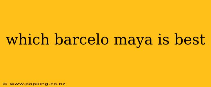 which barcelo maya is best
