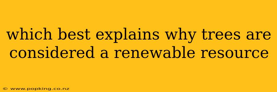 which best explains why trees are considered a renewable resource