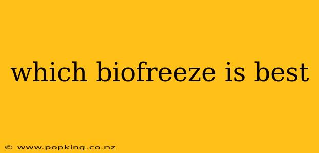 which biofreeze is best