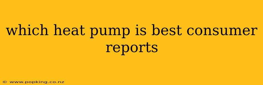 which heat pump is best consumer reports