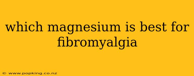 which magnesium is best for fibromyalgia