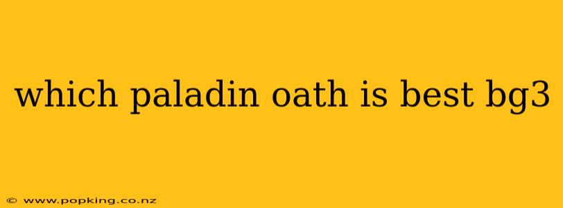 which paladin oath is best bg3