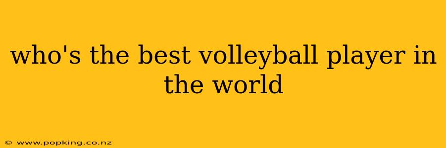 who's the best volleyball player in the world