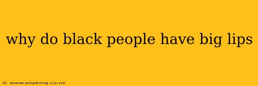 why do black people have big lips