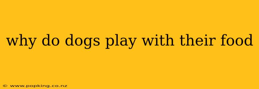 why do dogs play with their food