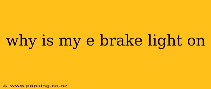 why is my e brake light on