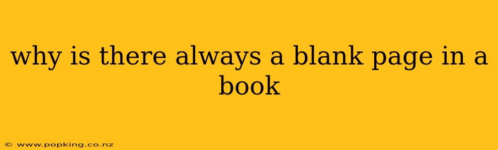 why is there always a blank page in a book
