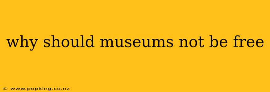 why should museums not be free