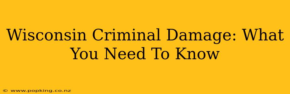 Wisconsin Criminal Damage: What You Need To Know